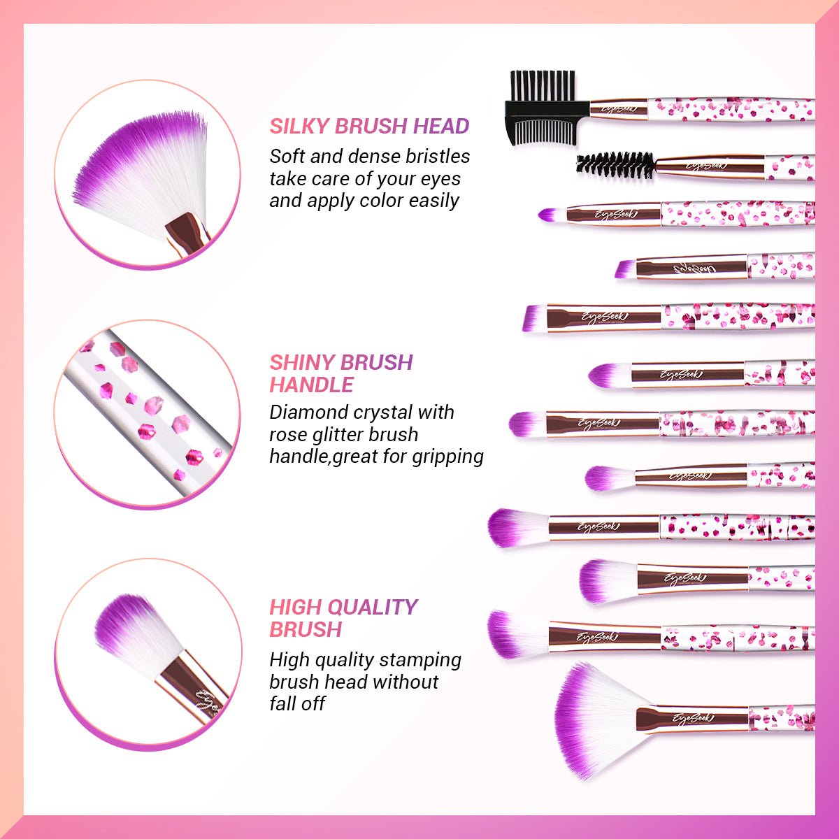 12PCS Professional Makeup Brush Set - essenshire by IMAKEUPNOW., INC