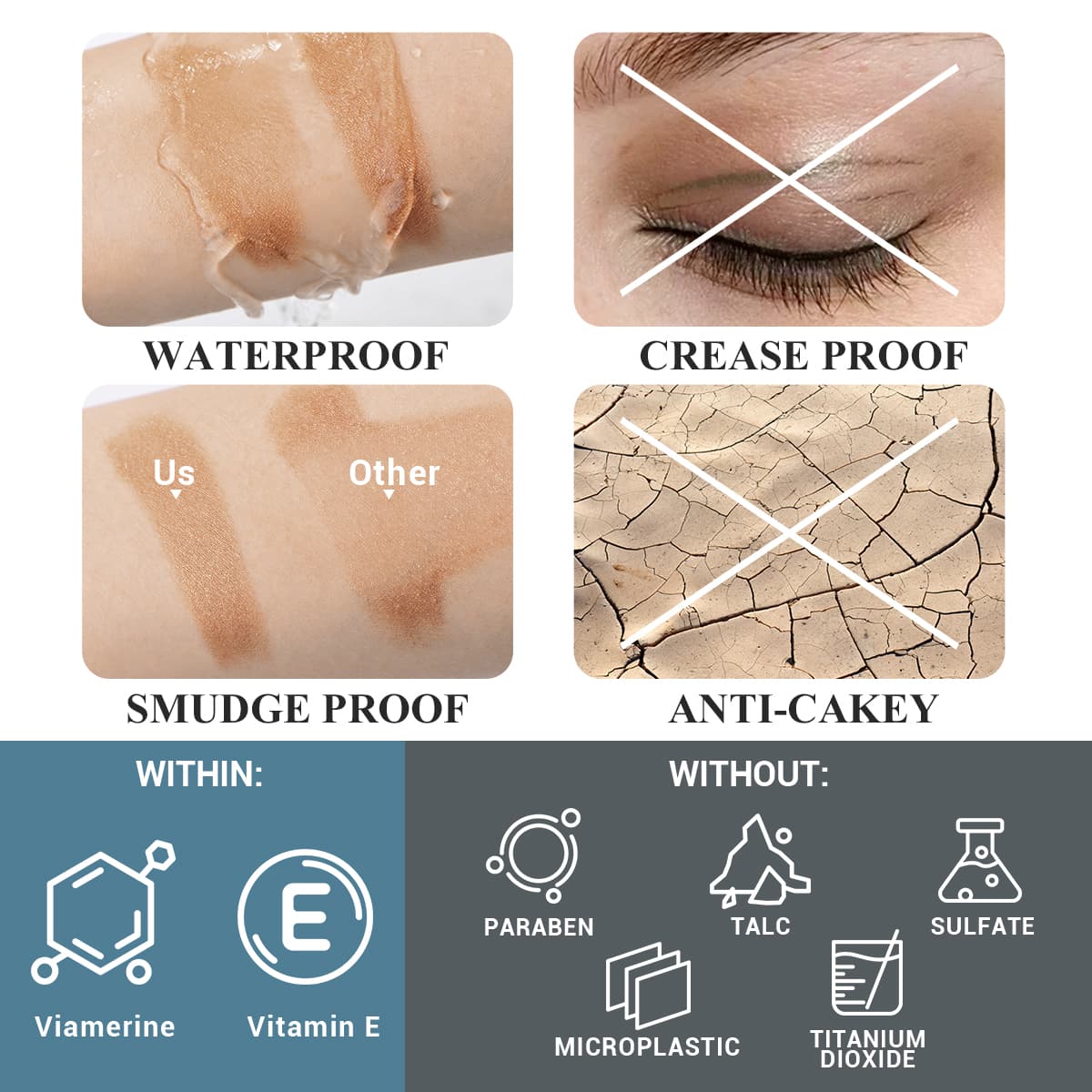 3 Shades Twisted brush-end Eyeshadow Stick Set - Dark Brown - essenshire by IMAKEUPNOW., INC