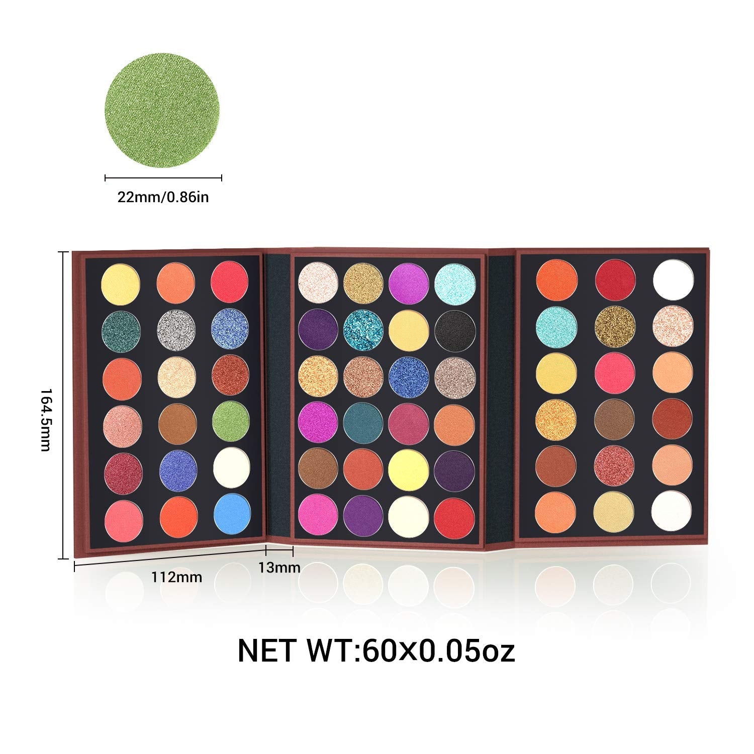 60 Shades Portable-pro Eyeshadow Palette - essenshire by IMAKEUPNOW., INC