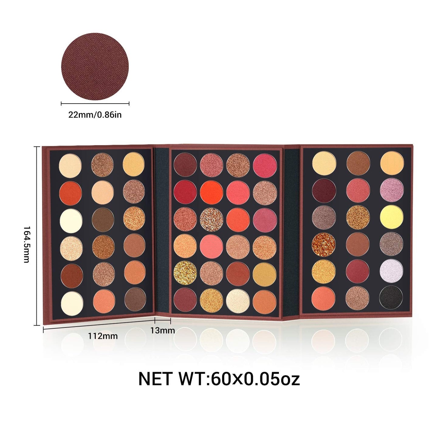 60 Shades Portable-pro Eyeshadow Palette - essenshire by IMAKEUPNOW., INC