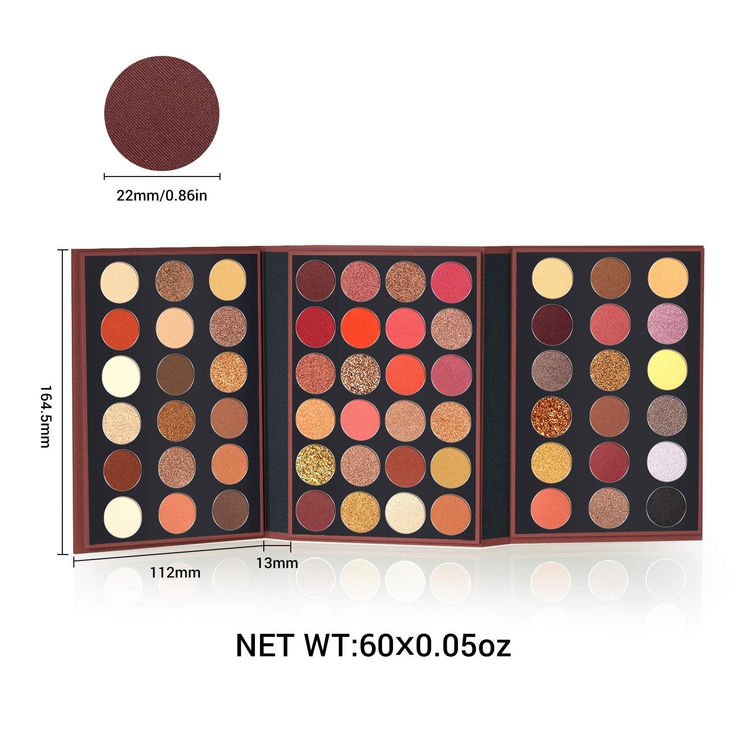 60 Shades Portable-pro Eyeshadow Palette - essenshire by IMAKEUPNOW., INC