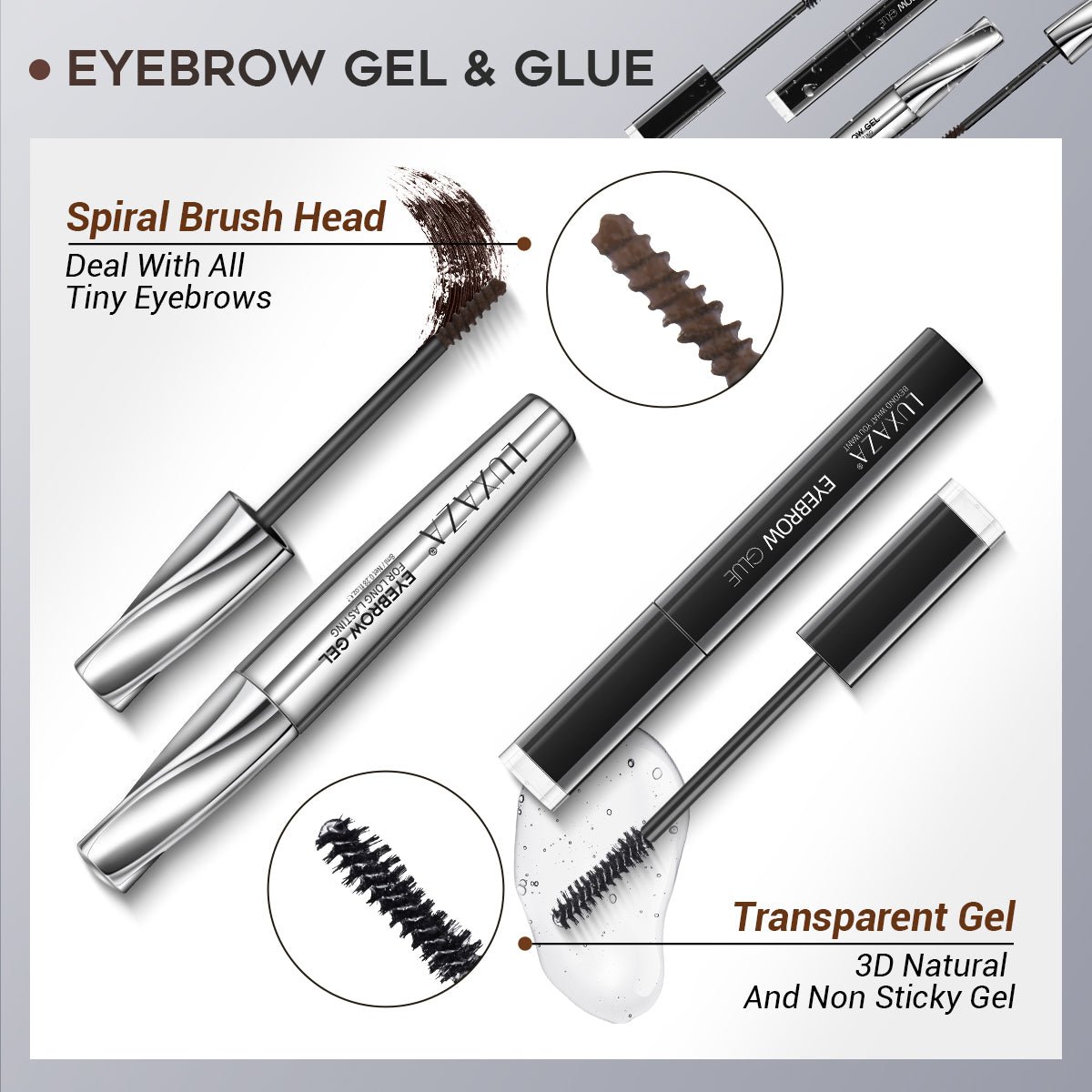 Eyebrow Mascara Kit and Eyebrow styling glue set - essenshire by IMAKEUPNOW., INC