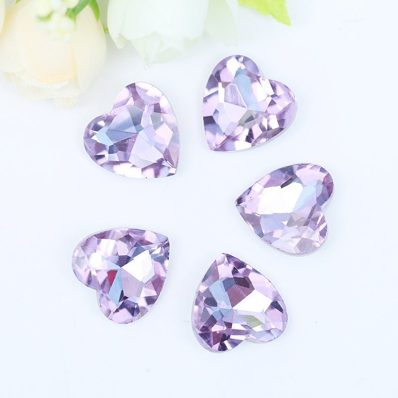 50 PCS 3D Purple Heartr - Nail & Crafting charms - essenshire by IMAKEUPNOW., INC