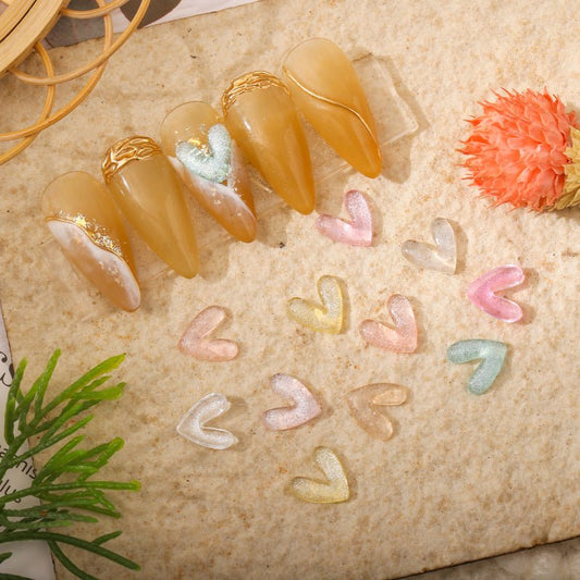50 PCS Heart - Nail & Crafting charms - essenshire by IMAKEUPNOW., INC