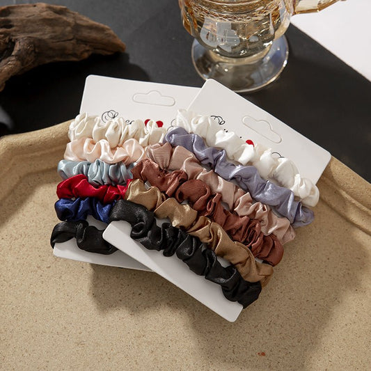 6 Pcs Small Silk Scrunchies - essenshire by IMAKEUPNOW., INC