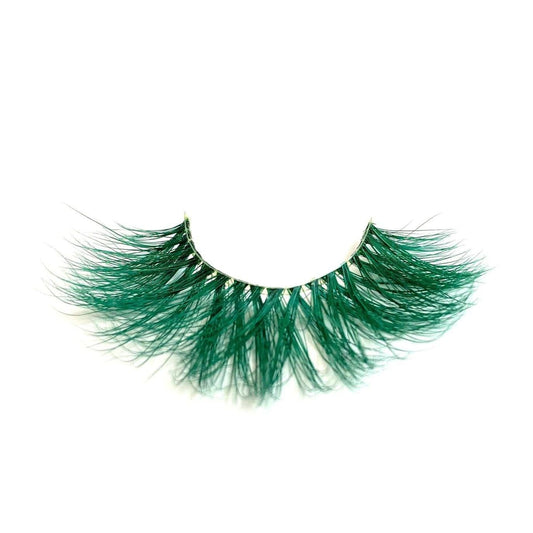 Color False Mink Lashes (Green,Dense) - essenshire by IMAKEUPNOW., INC