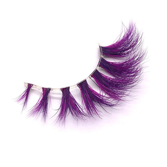 Color False Mink Lashes (Purple,Dense) - essenshire by IMAKEUPNOW., INC