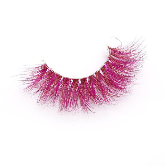 Color False Mink Lashes(Magenta，Dense) - essenshire by IMAKEUPNOW., INC