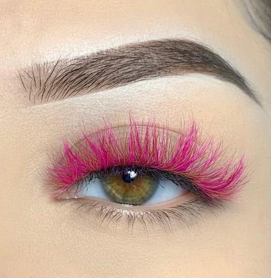 Color False Mink Lashes(Magenta，Dense) - essenshire by IMAKEUPNOW., INC