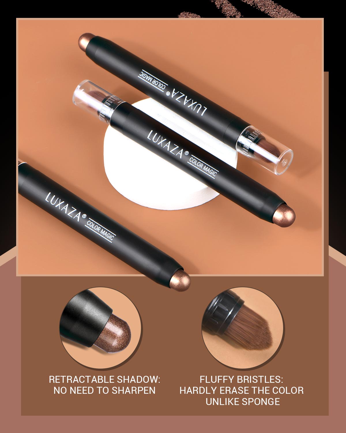 Eyeshadow Stick 1Pcs-Neutral Brown - essenshire by IMAKEUPNOW., INC