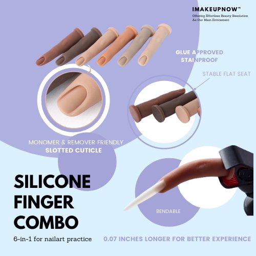 SILICONE IMAKEUPNOW PRACTIVE FINGERS SET - essenshire by IMAKEUPNOW., INC